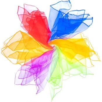 Mister M 6er Set Bunte Chiffontücher, 60 x 60 cm -...