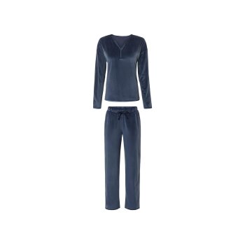 esmara® Damen Nicki Pyjama (Blau, XS (32/34)) - B-Ware neuwertig