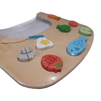 roba Essbrett mit Spielelementen, passend für roba Hochstuhl Sit Up Flex, Holz natur - B-Ware neuwertig