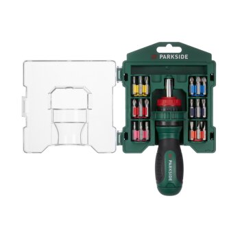 PARKSIDE® Ratschenschraubendreher-Bit-Set, 31-teilig - B-Ware Transportschaden Kosmetisch