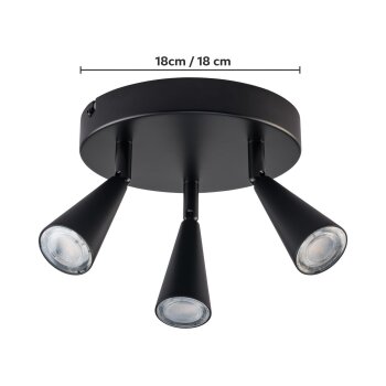 LIVARNO® LED-Deckenleuchte »FREYA« (Deckenstrahler, Schwarz) - B-Ware neuwertig