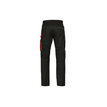 PARKSIDE PERFORMANCE® Herren Arbeitsbundhose, mit CORDURA® Knieverstärkung (Schwarz/Rot, 58) - B-Ware neuwertig