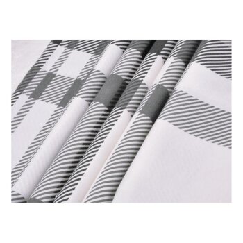LIVARNO® Feine Flanellbettwäsche, 140 x 200 cm, 70 x 90 cm, kariert/grau - B-Ware neuwertig