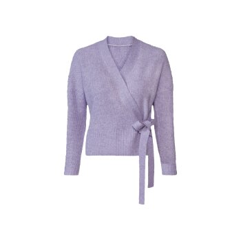 esmara® Damen Wickel-Cardigan mit überschnittene Schultern (lila, S(36/38)) - B-Ware Beschädigt
