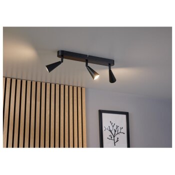 LIVARNO home LED-Deckenleuchte, 3 Strahler, warmweiß (oval/schwarz) - B-Ware gut