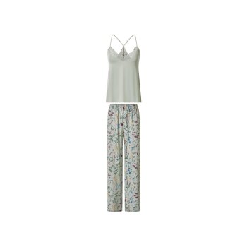 esmara® Damen Pyjama (grün/gemustert, M(40/42)) - B-Ware neuwertig
