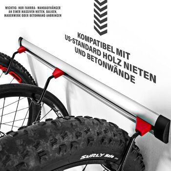 PRO BIKE TOOL Fahrrad-Wandhalterung, für 3...