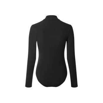 esmara® Damen Gerippter Langarmbody (Schwarz, M(40/42)) - B-Ware neuwertig