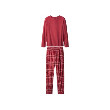 esmara® Damen Fleece-Pyjama (Rot, S(36/38)) - B-Ware neuwertig