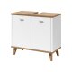 LIVARNO® Waschbecken-Unterschrank Corfu, weiß/Eiche-Nachbildung - B-Ware