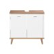 LIVARNO® Waschbecken-Unterschrank Corfu, weiß/Eiche-Nachbildung - B-Ware