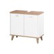 LIVARNO® Waschbecken-Unterschrank Corfu, weiß/Eiche-Nachbildung - B-Ware