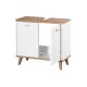 LIVARNO® Waschbecken-Unterschrank Corfu, weiß/Eiche-Nachbildung - B-Ware