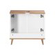 LIVARNO® Waschbecken-Unterschrank Corfu, weiß/Eiche-Nachbildung - B-Ware