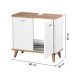 LIVARNO® Waschbecken-Unterschrank Corfu, weiß/Eiche-Nachbildung - B-Ware