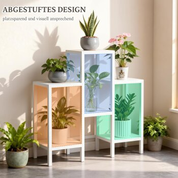 Ribelli 6-Stufiges Blumenregal, weiß - B-Ware sehr gut