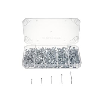 PARKSIDE® Flügelmutter-Sortiment / Madenschrauben-Sortiment / Splint-Sortiment / Nagel-Sortiment (Nagel-Set) - B-Ware Transportschaden Kosmetisch