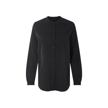 esmara® Damen Bluse, mit abgerundetem Saum (Schwarz, 42) - B-Ware neuwertig