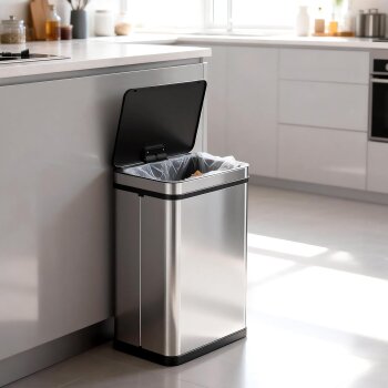 Ribelli Sensor-Mülleimer, aus Edelstahl, 30 L, silber - B-Ware Transportschaden Kosmetisch