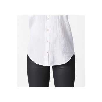 esmara® Damen Musselin-Bluse, mit Kentkragen (Weiß, 34) - B-Ware neuwertig