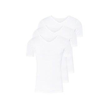LIVERGY® Herren Feinripp-Unterziehshirts, 3 Stück (V-Ausschnitt, Weiß, 7/XL) - B-Ware neuwertig