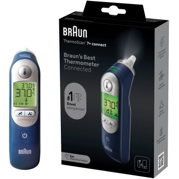 BRAUN Ohrthermometer ThermoScan 7+ connect IRT6575NWE,...