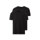MEXX Herren Unterhemd-T-Shirt, 2 Stück, hoher Baumwollanteil (schwarz/Rundauschnitt, XL) - B-Ware sehr gut