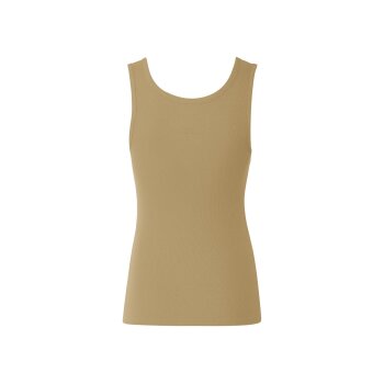 esmara® Damen Tops, 2 Stück, in modischer Ripp-Qualität (Schwarz/Grün, L(44/46)) - B-Ware neuwertig