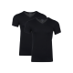 MEXX Herren Unterhemd-T-Shirt, 2 Stück (V-Ausschnitt, Schwarz, XXL) - B-Ware neuwertig