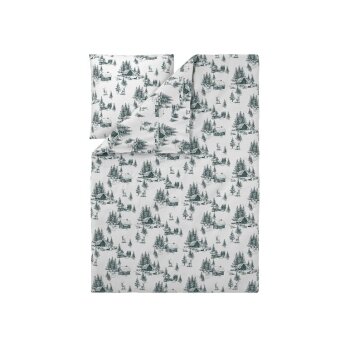 LIVARNO Flanell-Bettwäsche-Set, 140 x 200 cm, Tanne...