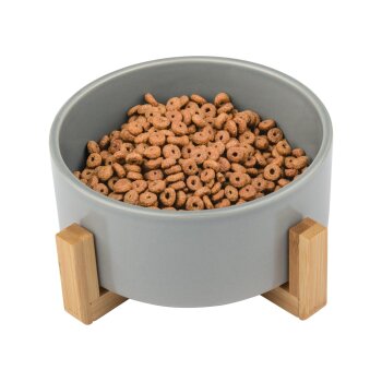 ZOOFARI® Futternapf / Doppelfutternapf (Einzelnapf, Grau) - B-Ware neuwertig