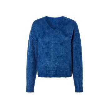 ESMARA® Damen-Grobstrick-Pullover, mit Wollanteil, M, blau - B-Ware neuwertig