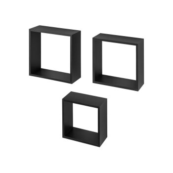 LIVARNO® Regalwürfel-Set (Regalwürfel 3er Set 30 x 30 cm, Schwarz) - B-Ware Transportschaden Kosmetisch