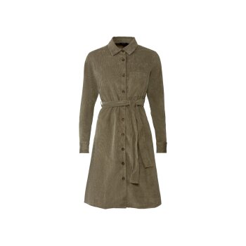 esmara® Damen Cordkleid, mit Kentkragen (grün, 46) - B-Ware neuwertig