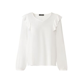 esmara® Damen Blusenshirt, mit Viskose (weiß,...