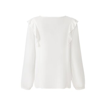 esmara® Damen Blusenshirt, mit Viskose (weiß,...