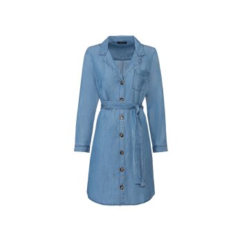 esmara® Damen Kleid, leger geschnitten (blau, 40) -...