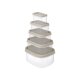 SILVERCREST® Frischhaltedosen-Set 5er (Rechteckig, Beige) - B-Ware neuwertig