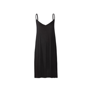 esmara® Damen Spaghettiträgerkleid, mit V-Ausschnitt und schmalen Trägern (Schwarz, S(36/38)) - B-Ware neuwertig