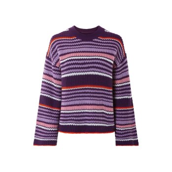 esmara® Damen Strickpullover, mit Seitenschlitzen (Lila, L(44/46)) - B-Ware neuwertig