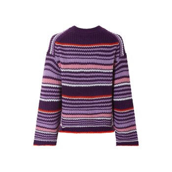 esmara® Damen Strickpullover, mit Seitenschlitzen (Lila, L(44/46)) - B-Ware neuwertig
