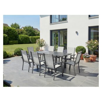 LIVARNO® Alu-Gartentisch »Houston / Toronto«, 120-180 x 89 x 75 cm, grau - B-Ware Transportschaden Kosmetisch