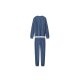esmara® Damen Frottee-Pyjama (Blau, S(36/38)) - B-Ware neuwertig