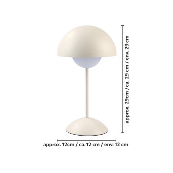 LIVARNO® LED-Akku-Tischleuchte (Beige) - B-Ware neuwertig