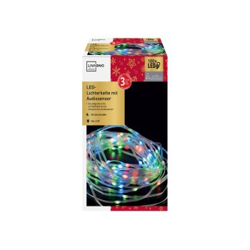 LIVARNO home LED-Lichterkette, mit Audiosensor (Transparent) - B-Ware sehr gut