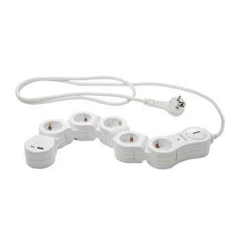 TRONIC® Steckdosenleiste wendig inkl USB...