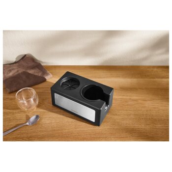 SILVERCREST® Siebträger-Abschlagbox / Tamperstation / Milchkännchen / Kakaostreuer mit Motiven (Tamperstation 3in1) - B-Ware sehr gut