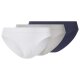 esmara® Damen Gerippte Slips, 3 Stück (navy/grau/weiß, M(40/42)) - B-Ware neuwertig