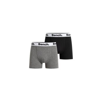 BENCH 2er Set Herren-Boxershorts, XL, schwarz/grau -...