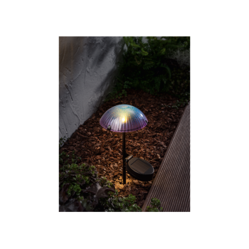 LIVARNO home leuchtender Pilz mit Erdspieß, Solar und LED (Blau) - B-Ware sehr gut